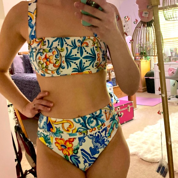 Colorful Patterned Bikini Set - Picture 1 of 4